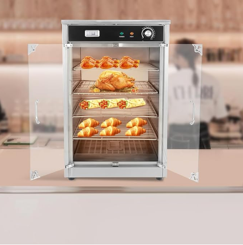 food display case heating element for rapid heating